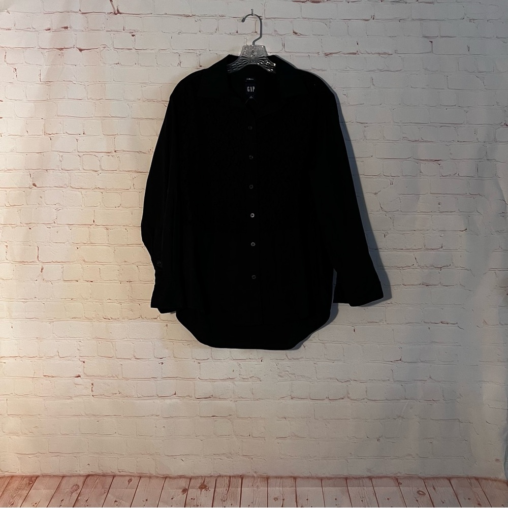 GAP Dark Black Lace The Big Shirt